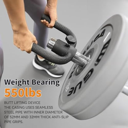 Landmine Handle (550LB Max) T Bar Row Attachment with Zero-Slip Lock, Heavy Duty Barbell Row Attachment for 2 Inch Olympic Bar, Pro TBar Row Handle, Landmine Row Attachment