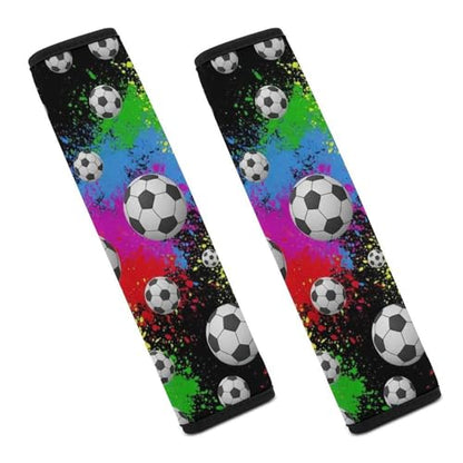 2 Piece Universal Soft and Comfortable Seat Belt Shoulder Pad for Kids, Most Cars, Black Soccers Seat Belt Covers Cushion, Neck and Shoulder Support - color: Pattern 1122