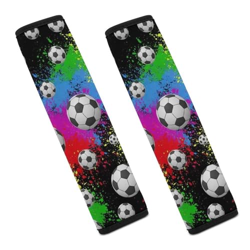 2 Piece Universal Soft and Comfortable Seat Belt Shoulder Pad for Kids, Most Cars, Black Soccers Seat Belt Covers Cushion, Neck and Shoulder Support - color: Pattern 1122