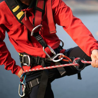 TRIWONDER Rescue Figure 8 Descender, 35kN 50kN Aluminum Rappelling Belay Gear Climbing Rigging Plate Downhill Equipment Heavy Duty - color: 02 Red - 35kN - 1 Pack