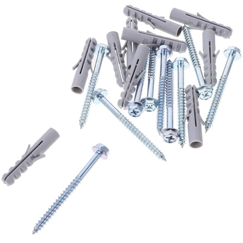 Kisangel 10 Sets Heavy Duty Tv Mount Hardware Screws Kit with Carbon Steel Expansion Anchors for Tv Wall Mount Installation and Range Hood Installation