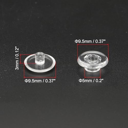 PATIKIL M5x3mm Plastic Binding Post, 50 Sets Plastic Chicago Screws Binding Screw Rivet Post Press-on Buckle for Leather Scrapbook Photo Albums, Transparent - color: Transparent, size: M5x3mm