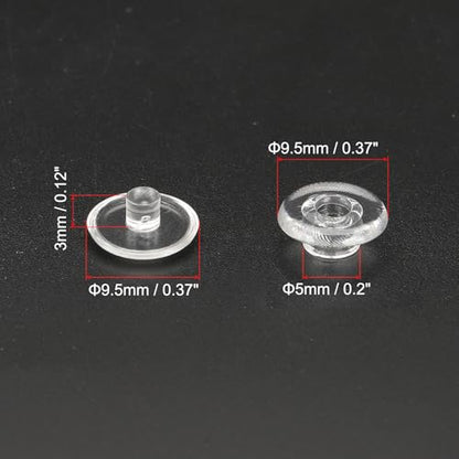 PATIKIL M5x3mm Plastic Binding Post, 50 Sets Plastic Chicago Screws Binding Screw Rivet Post Press-on Buckle for Leather Scrapbook Photo Albums, Transparent - color: Transparent, size: M5x3mm