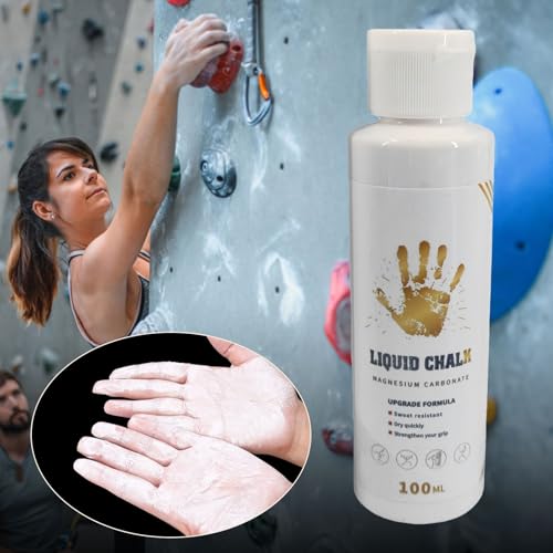 Lifting Chalk Liquid Long-Lasting Liquid Chalk | Strong Grip Hand Fluid, Grip Fluid, Gym Accessories for Pole Dancing, Weightlifting, Rock Climbing, Bodybuilding, Bouldering - color: 100ML