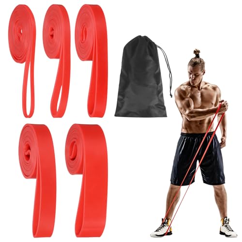 Resistance Bands for Working Out, Pull Up Bands, Pull Up Assistance Straps with Carry Bag for Home/Gym - color: Red