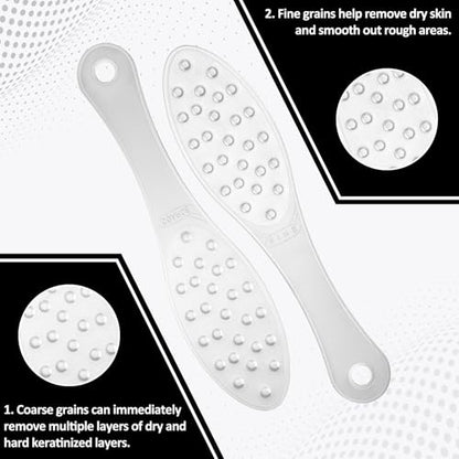 Stainless Steel Foot Scraper, Double-Sided Foot Rasp Metal-Foot-File Feet Grater Feet Callus Remover Tool Callus Remover Heel Scrubber for Wet and Dry Skin
