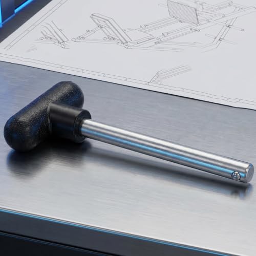 Weight Stack Pins Chromium-Plated Steel with T-Shaped Handle and 2pcs Heavy Duty 3/8" Diameter 4" Locking Space, Compact High Strength Pins for Weight for Home Gym Equipment