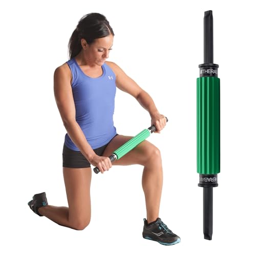 THERABAND Roller Massager+, 19"-21" Retractable Muscle Massage Stick for Full-Body Use, Deep Tissue & Trigger Point Self-Massage, Portable Handheld Fascia Release Tool for Runners, Athletes - style: Portable