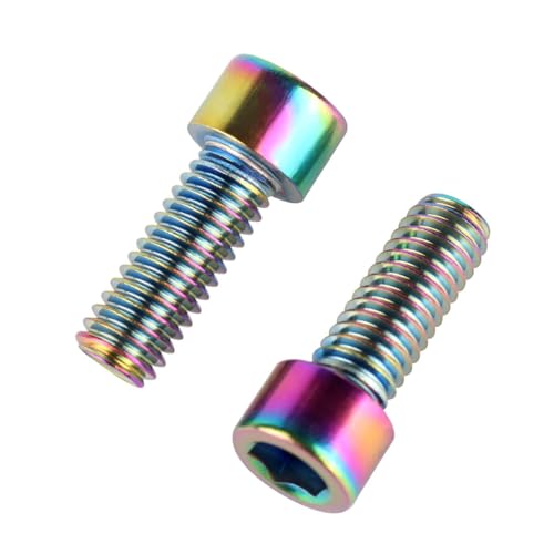 6Pcs Bike Screws M6x10 12 16 18 20 25 30 35mm Stainless Steel Socket Head Cap Allen Hex Bolt (Ranibow, M6 x16mm) - color: Ranibow, size: M6 x16mm