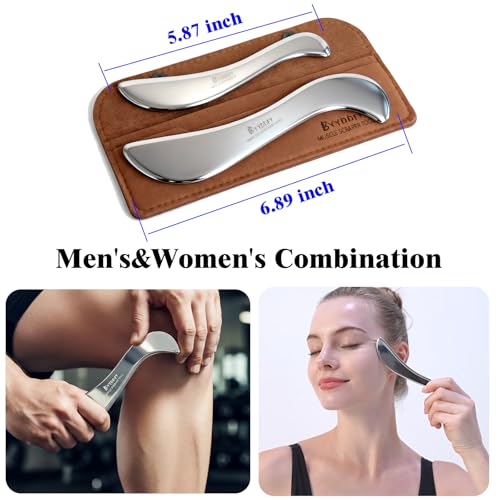 BYYDDIY-Large and Small Set,Stainless Steel Gua Sha Muscle Scraper Tool-Scraping Massage Tools,Scar Tissue Tool for Physical Therapy Tool ﻿ - style: S&s.S