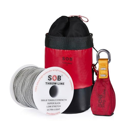 Throwing Bag with Throwing Line, Throwing Bag + 60m/197FT Throwing Line Set for Tree Climbing Tree Work Mountaineering - size: 250G