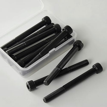 M8-1.25 x 90mm Socket Head Cap Screws, M8 Bolts, 12.9 Grade Alloy Steel, Allen Socket Drive, Black Oxide Finish, Half Thread, Quantity 8 - size: M8 x 90mm(8PCS)