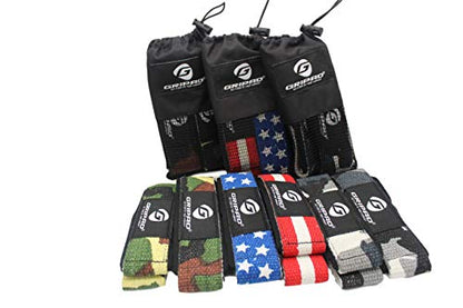 Gripad Heavy Duty Lifting Straps in Carry Pouch - Wrist Strap Set for Weight Lifting, Cross Training & Power Lifting - Strong Neoprene Gym Workout Deadlift Enhanced Grip and Stability - color: forest camo