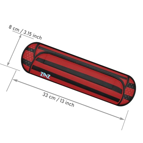 ZINZ Universal Shoulder Pad with Ultra Thick Cushion for Bag Luggage Bag Crossbody, Plus Long & Anti-Slip & Breathable,Black-Red-Black Stripes - color: Black-red-black Stripes
