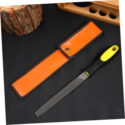 UEETEK 6-inch Hardened Steel File Flat Metal File Sharpening Tools with Comfortable Hand Grip Handles
