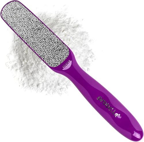 Probelle Double Sided Multidirectional Nickel Foot File Callus Remover - Immediately Reduces calluses and Corns to Powder for Instant Results, Safe Tool (Purple) - color: Purple