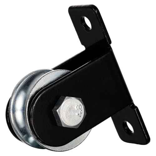 Black Pulley Wheel, Small Wall Mount Cable Pulley System for Home Gym, Weight Lifting, DIY Fitness Equipment, Ceiling Mount Accessories 2 Pack
