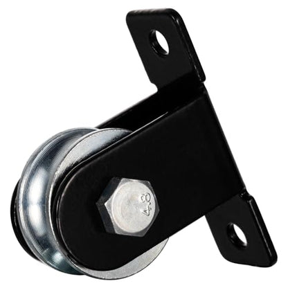 Black Pulley Wheel, Small Wall Mount Cable Pulley System for Home Gym, Weight Lifting, DIY Fitness Equipment, Ceiling Mount Accessories 2 Pack