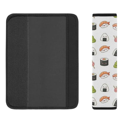 Soft Padded Car Seat Straps Shoulder Pads for Elderly Support, All Vehicles, 1 Pair Japanese Kawaii Food Sushi Shoulder Protector Anti-Slip Pad - color: Pattern 123