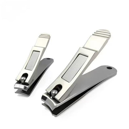 Nail Clippers Set for Men & Women - 2 Pack Professional Stainless Steel Toe Nail Clippers with Built-in File & Travel Case - Heavy Duty Fingernail Clippers Kit for Thick Nails for Seniors