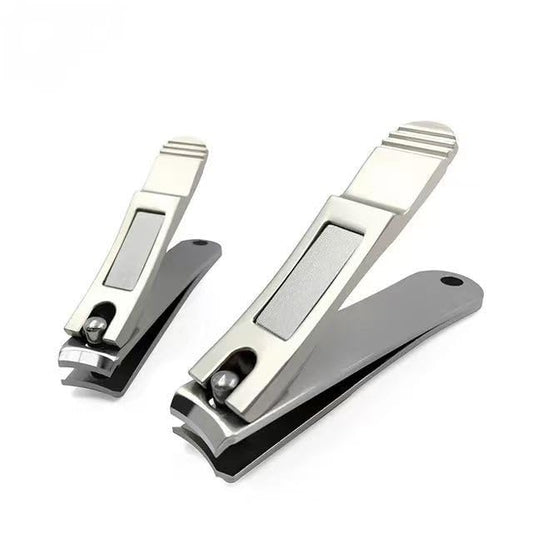 Nail Clippers Set for Men & Women - 2 Pack Professional Stainless Steel Toe Nail Clippers with Built-in File & Travel Case - Heavy Duty Fingernail Clippers Kit for Thick Nails for Seniors