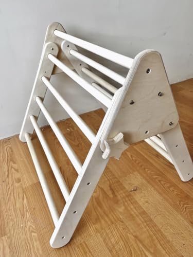 Montessori Wooden Climbing Triangle for Kids | Foldable Indoor Climbing Frame for Children & Toddlers | Wooden Playground Equipment (Medium) - style: Medium