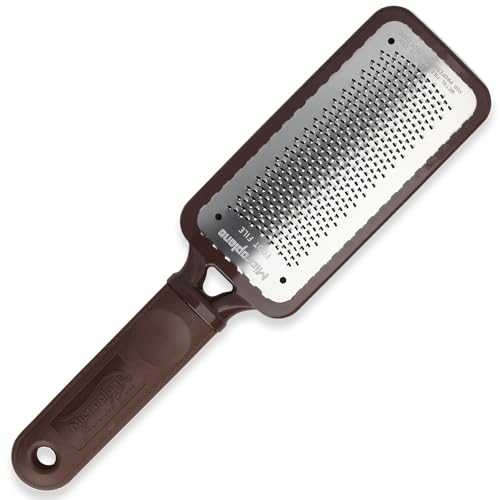 Microplane Colossal Foot File Scraper - The Original Stainless Steel Foot Rasp, Dead Skin/Callus Remover for Feet, Gentle Foot Scrubber, Pedicure Tools for Salon-Quality Foot Care, Brown - style: Brown