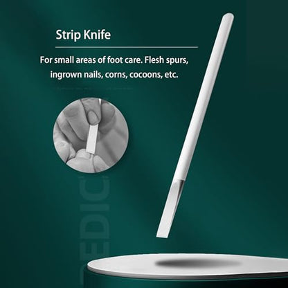 Pedicure Knife For Feet Professional Callus Knife Ingrown Toenail Knives Foot Care Tools Dead Skin Removal Nail Scraper File (Pedicure Knife (Silvery)) - size: Pedicure Knife (Silvery)