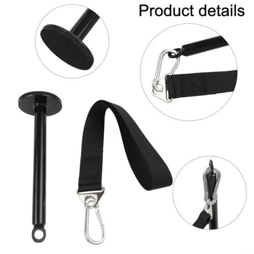 Professional Arm Wrestling Strap Belt with Steel Carabiner, Nylon Wrist Trainer for Forearm and Grip Strength, Loading Pin Attachment for Upper Body Workout