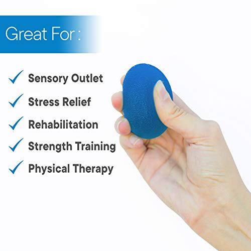 RMS 4-Pack Hand Exercise Balls - Physical & Occupational Therapy Kit | For Arthritis and Grip Strength, 4 firmness levels for stiff hands, fingers, stress and hand therapy