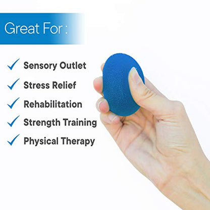 RMS 4-Pack Hand Exercise Balls - Physical & Occupational Therapy Kit | For Arthritis and Grip Strength, 4 firmness levels for stiff hands, fingers, stress and hand therapy