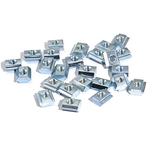 30pcs 2020 Series Sliding T Nuts Metric M3 Thread Slide in Hammer Head T-Nut for Standard 6mm T-Slot Aluminum Extrusion Profile （2020 Series M3） - size: 2020 Series M3