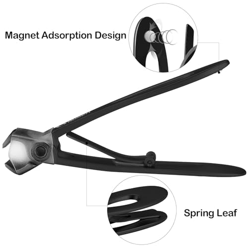 Nail Clippers with Catcher - Anti Splash Wide Jaw Opening Thick Toenail Clippers for Seniors | Self-Collecting Fingernail Cutter Heavy Duty Toe Nail Clippers for Men & Women | Black | L - color: Black (L)
