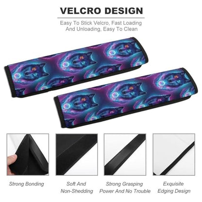 2 Pack Universal Fit Seat Belt Shoulder Pad for Kids, Car Seats Pushchair Strollers High Chair Pushchair, Space Wolf Shoulder Protector, Anti-Slip Pad - color: Pattern 559