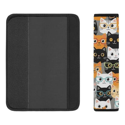 Universal Fit Cute Cats Animals Pet Cat Lovers Kawaii Seat Belt Shoulder Pad for Adult Use, Most Cars, 1 Pair Harness Pads Strap Anti-Slip Pad - color: Pattern 1106