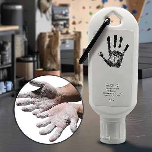 Hand Chalk - Non-Slip Liquid Exercise Accessories - 50ml Rock Climbing Grip Gymnastics Chalk - for Basketball Badminton Training Weightlifting Deadlifts Athletes Powerlifters - color: White