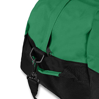 21" Large Duffle Bag with Adjustable Strap - color: Dark Green