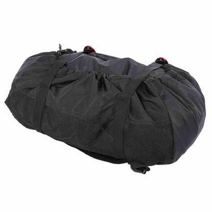 Tiiyee Rock Climbing Rope Bag, Arbor Rope Storage Bag Foldable Backpack with Large Rope Tarp Adjustable Shoulder Straps Waterproof Oxford Large Capacity Ultralight Outdoor Hike Gear Equipment(black) | Large Capacity Rope Storage Bag with Foldable Tarp Des