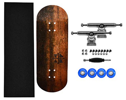 Teak Tuning 34mm Pro Fingerboard Complete - Fully Assembled with Pro Level Components - Pro Shaped Wooden Deck (34x97mm), UltraSpin Bearing Wheels, Prodigy Gen2 Trucks - Blue Suede Shoes - style: Blue Suede Shoes Edition