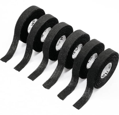 WARM BODY COLD MIND Athletic Finger Tape - 0.5inch x 33ft - Sport Tape for Fingers, Strong Hand Wrap for Crossfit, Weightlifting, Jiu Jitsu, Rock Climbing - color: 6 Rolls Black (33ft)