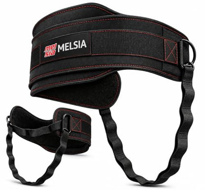 Dip Belt with Chain or Rope – Heavy Duty Adjustable Weightlifting Belt, Neoprene Padded Comfort, 350–650 lbs Capacity for Pull Ups, Dips, Squats & Strength Training