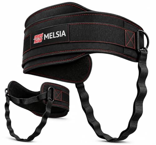 Dip Belt with Chain or Rope – Heavy Duty Adjustable Weightlifting Belt, Neoprene Padded Comfort, 350–650 lbs Capacity for Pull Ups, Dips, Squats & Strength Training
