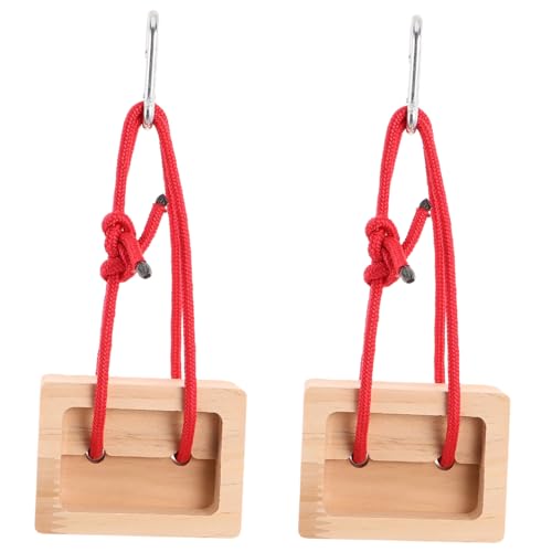 MAGICLULU 2pcs Portable Wooden Climbing Hangboard for Finger Strength Training, Lightweight Design, Suitable for Indoor and Outdoor Use, Rock Climbing Handboard for Climbers