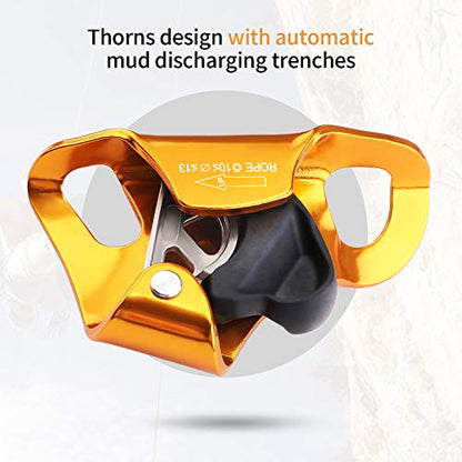 WILDKEN Rock Climbing Chest Ascender Climbing Mountaineering Tree Arborist | Rappelling Gear Climbing Equipment Rope Clamp for 10-13MM Rope - color: Orange