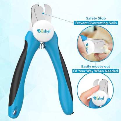Boshel LED Large Dog Nail Clippers with Quick Sensor, Light, and Safety Guard, Pet's Sharp Toenail Cutter and File - size: LED - Large/Medium