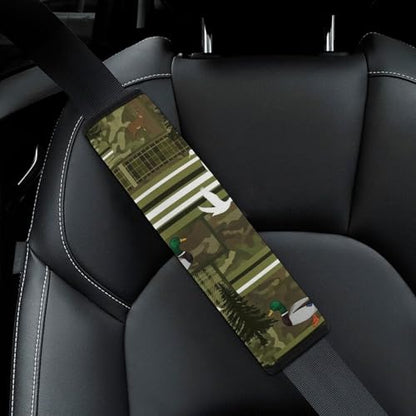 2 Piece Soft Padded Car Seat Belt Pad for Elderly Support, Stroller Pushchair High Chair, Wild Duck Mallard Ducks Shoulder Harness Cover, Shock Absorption - color: Pattern 1280