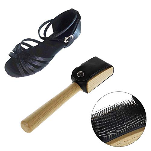 JKJF Dance Shoes Brush, Suede Sole Wire Shoes Wood Cleaning Brush, Shoes Cleaner Brush (2 Pcs)