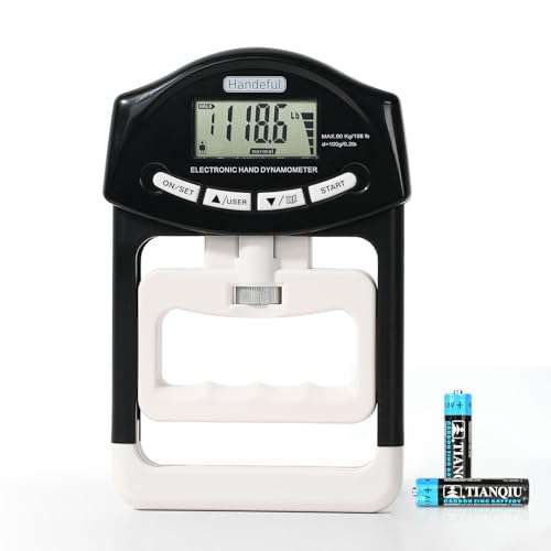 Handeful Grip Strength Tester, Hand Grip Dynamometer, Electronic Handgrip Testing for Sports Home School Use