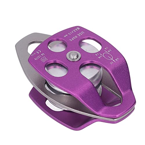 Heavy Duty Climbing Pulley Wear Double Side Swing Pulley, Premium Material for Rock Climbing and Training