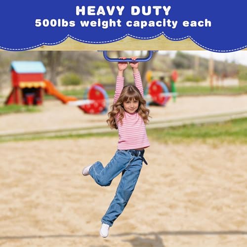 Dolibest 6 Pack 17-Inch Safety Handle, Heavy Duty Metal Safety Playground Handles, Indoor Monkey Bars, Playset Grab Handles for Kids Playhouse, Climbing Frame, Treehouse, Swing Set Accessories -Blue - color: D:Blue-17 Inch-6pcs